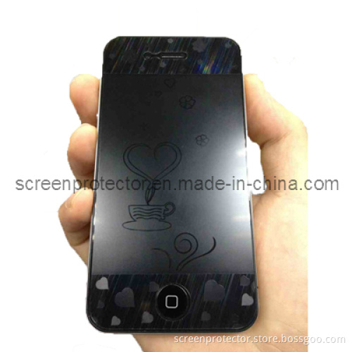 3D Cup Design Screen Protector for iPhone 4 Front and Back